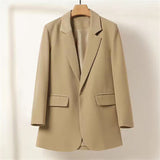 Gray Blazer Women's Autumn Small Man 2025 New Korean Version Of High-End Fried Street Casual Plus-Size