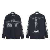 Star Long-Sleeved T-Shirt Men's Ins Street Fashion T-Shirt Autumn And Winter Loose Casual Pure Cotton Bottom