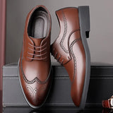 Zingj Men's Shoes Four Seasons New Soft Sole Versatile Leather Face Casual Sports Shoes Wear-Resistant Business Breathable Men's Fashion Shoes Leather Shoes