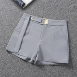 Zingj Spring And Summer Shorts Female Autumn Summer 2024 New High Waist Khaki Boot Pants Are Versatile With A Thin Korean Version Of Wide Leg