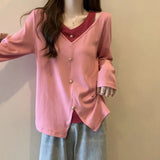 Zingj Size Fat Mm Cover Belly Autumn Women's T-Shirt Inside The Design Feeling False Two Long Sleeve Bottom Shirt Cover Flesh Show Thin Top-Outfit