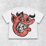 T-Shirt Men's Hip Hop Animation Exaggerated Printed T-Shirt Super Big Goth Harajuku Street Clothing Casual