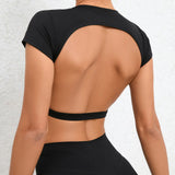 Zingj Chest Mat Nude Yoga Clothes Tight Fast-Dry Sports Yoga Top Outdoor Running Beautiful Back Health-Outfit