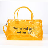 Transparent Waterproof Yoga Gym Bag Outdoor Sports Fitness Handbag Unisex Hiking Yoga Messenger Bag Workout Shoulder