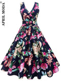 5XL Robe Femme Casual Vintage Pinup Rockabilly Dress Audrey Hepburn Picnic Housewife Retro Jukren 1950s Summer