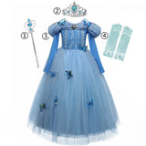 Halloween Costume for Girls Children Clothing Princess Dress Girl Birthday Cosplay Clothes Belle Dress Send Crown New
