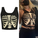 Patchwork Leopard Print Sleeveless Tank Top Women Casual Brown Crop Tops Tees Ladies Summer Fashion Vest Street
