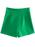 2022 White Shorts Women High Waist Split Skirt Shorts Woman Fashion Summer Green Shorts Y2k Casual Short Pants