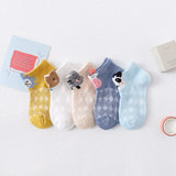 Pairs/lot 0 to 7 Years Spring Summer Thin Mesh Socks For Girls Boys Cute Animal Children's Thin Sock Baby Newborn Short