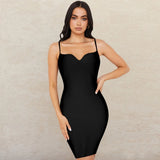 Lady Bandage Dress 2021 New Arrival Sexy White Bodycon Dress Women Summer Celebriity Club Party Dress Birthday
