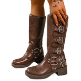 Cowboy Boots Retro Brown Boots Maillard Boots Children Spring And Autumn 2025 New Burst Knight