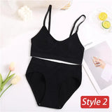 Underwear Set Women Seamless Bra Set Wireless Bra Sexy High Waisted Female Underpants Comfortable Basic Bralette