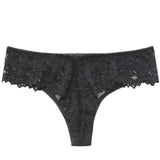 Sexy Panties Women Lace Low-waist Solid Sexy Briefs Embroidery Thong Transparent Hollow out Underwear Female G
