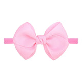 1piece Solid Colors Bowknot Baby Headband For Girls Nylon Elastic Hair Bands Handmade Turban Headwear Hair