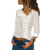 Blouse 2019 Fashion Long Sleeve Women Blouses and Tops Skew Collar Solid Office Shirt Casual Tops Blusas Chemise