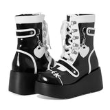 Thick Bottom Boots 2025 New Punk Locomotive Mid Boots Girl Cute Spice Girl