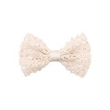 Sweet Lace Bowknot Hair Clips For Cute Girls White Black Handmade Safety Hairpins Boutique Barrette Kids Hair