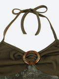 Grunge Floral Halter Neck