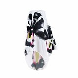 Bohemian Printed Blue Long Sleeve Self Belted Kimono Dress Women Clothing Summer Beachwear One Shoulder Maxi Dress