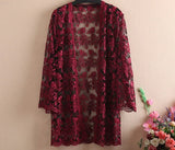 Lace Cardigan Embroidery Women Casual Vintage Jackets Mujer Coat Jaqueta Feminino Casaco De La Big Plus Size 2XL~4XL