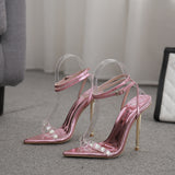 High Heels New Diamond Cross Ribbon High Heel Straps Beautiful Summer