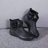 Winter New Martin Boots, Short Boots, Round Head Sleeve Boots, Women's Boots, Large Size Low Boots,