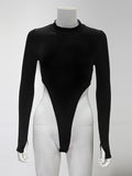 2024 New Women's Sexy Pure Color Fashion High-Waisted Hot Girl Tight-Suit Women Direct