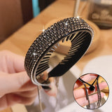 Women Elegant Luxury Rhinestone Tassel Ponytail Hair Claws Lady Sweet Meatball Hair Clips Headband Fashion Hair