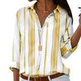 Striped Loose Shirt Cotton Tops and Blouses Retro Streetwear Tunic Women's Clothing Oversized Blusas Mujer De Moda