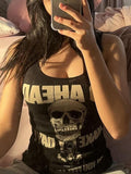 gothic punk tank top with skull
