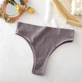 Seamless Women's Panties And Thongs Woman High Waisted Soft Woman G-String Solid Colors Sexy Underpants For