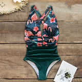 New Sexy One Piece Swimsuit Women Swimwear Push Up Monokini Bodysuit Bandage Swimsuit Female Bathing Suit Print Beach