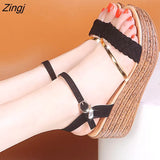 Heels Women Summer Shoes Wedges Bohemian Women Sandals Flat Platforms Diamond Beach Sandles Open Toe Women