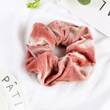 Colors Korea Velvet Hair Scrunchie Elastic Hair Bands Solid Color Women Girls Ropes Headwear Ponytail Holder Hair