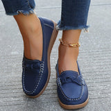 Autumn New Lefu Shoes Casual Shoes Bean Shoes Large Size Women's Shoes Flat Heel Elderly Mother Shoes Women's Single
