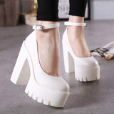 2025 New Ultra-High-Heeled Women's Shoes Stage Model Single-Shoe Coarse Night Club DJ Work Shoes Show