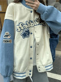 Vintage Embroidery Varsity Jacket- Outfit