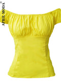 Off Shoulder Tops 50s Women Summer Sexy Shirt Classic Slash Neck Blouses Female Slim Cotton Plus Size Vintage