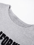 Vintage Embroidered Alphabet Short Sleeve Tee- Outfit
