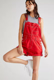 Loose Multi-Pocket Strap Jeans Woman-Outfit