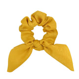 Chiffon Bowknot Elastic Hair Bands For Women Girls Solid Color Scrunchie Headband Hair Ties Ponytail Holder Hair