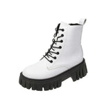 Women 2025 New British Wind Side Zip Women's Ankle Boots Fashion Thick Thick Round Head Martin Boots