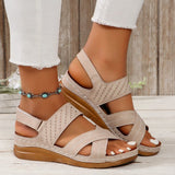 Asia Large-Size Magic Stick Thick Bottom Hollow Sandals Women's Slopes And Light Beach Cool