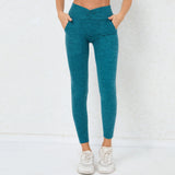 Zingj Quick Dry Lift Hip Tight Yoga Pants Pleated High-Waist Fitness Pants Over Wool Running Pants- Outfit
