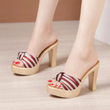 Sandals Slippers Women Wear Summer 2023 New Thick-Soled Waterproof Platform Fish Mouth Fashionable One-Word