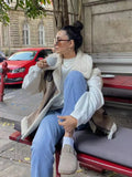 Women 2023 Autumn New Fashion Fur In One Waistcoat Vintage Sleeveless Female Vest Coat Chic