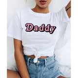 Shirt Daddy T Shirt Women Satan Is My Sugar Daddy Shirt Harajuku Kawaii Ullzang 90s Tshirt Fashion Top Tees