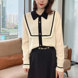Winter Polo Neck Elegant Fashion Sweet Knitting Pullover Ladies Loose Casual All-match Jumper Sweater Women's
