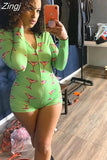 Women Bodysuit Long Sleeve Deep V Neck Bodycon Stretch Leotard Crop Top Button Short Romper Pajamas Women Jumpsuit