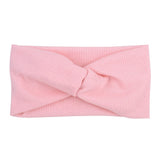 Women Headband Turban Solid Color Girls Knot Hairband Hair Accessories Twisted Ladies Makeup Elastic Hair Bands